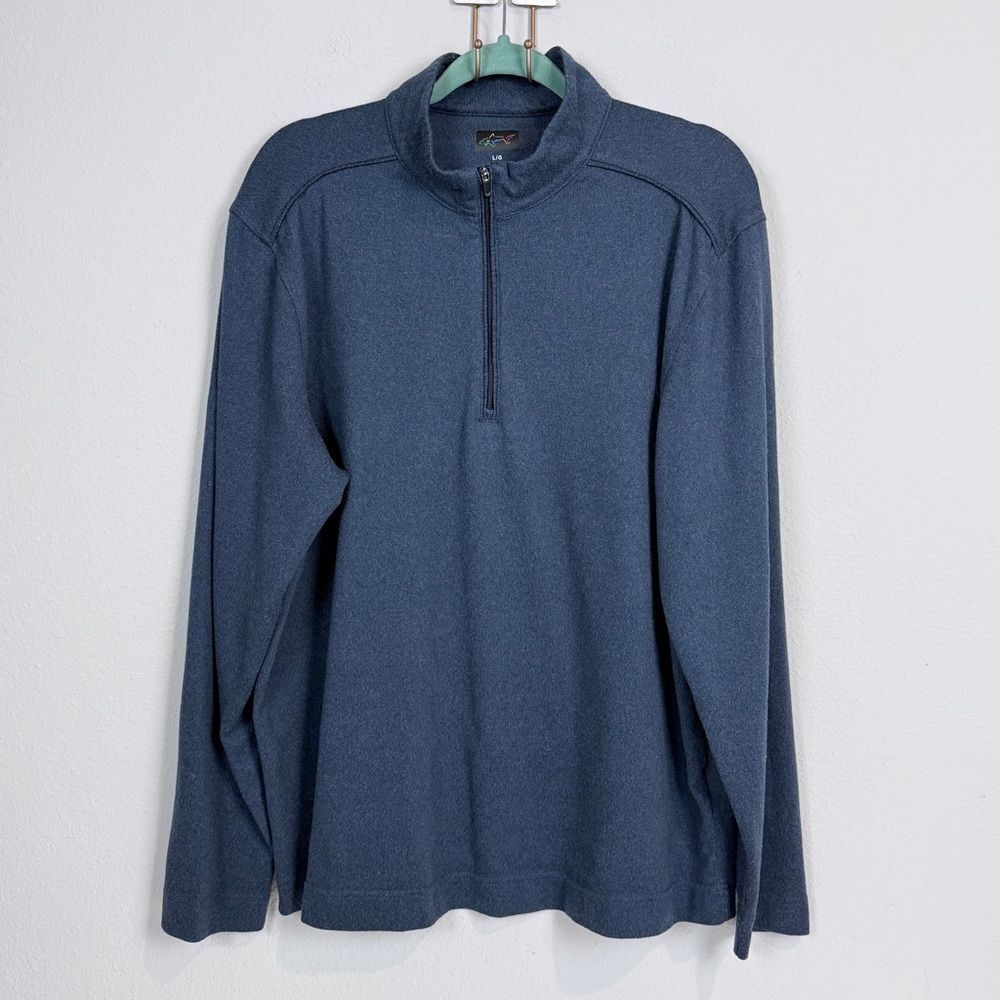 Greg Norman Collection Navy Quarter Zip Sweater L